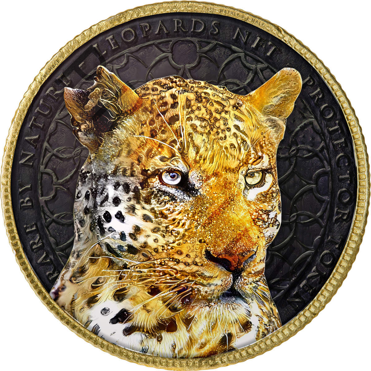 Yellow Leopard fam2 』by Zuberi 30*40cm Leopard cub and mother in